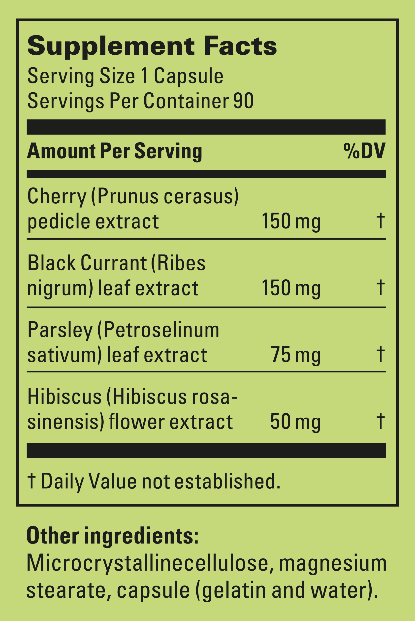 Supplement Label